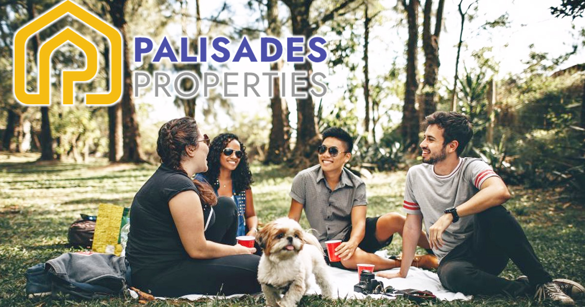 Friends hanging out at Palisades Properties
